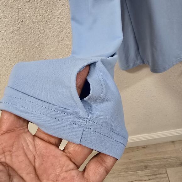 Reel Life Get Outdoors Performance Hoodie Shirt Light Blue UPF 50 S Long Sleeve - Picture 5 of 10